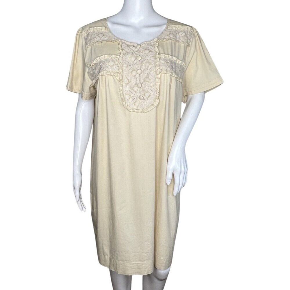 Simply Chloe Dao Dress Women 18W Cream Boho Romantic Bohemian Neutral Minimalist